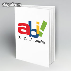 Abi 3 - 2 - 1 - meins! Abi Motto / Abibuch Cover Entwurf von abigrafen.de®