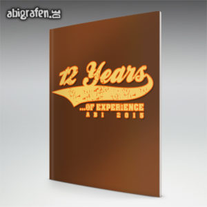 12 years of experience Abi Motto / Abizeitung Cover Entwurf von abigrafen.de®