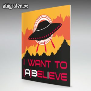 I WANT TO ABELIEVE Abi Motto / Abizeitung Cover Entwurf von abigrafen.de®