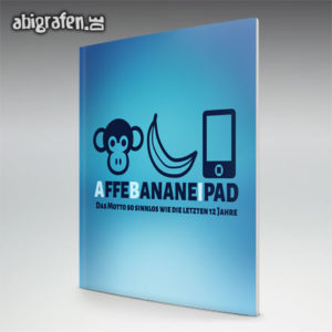 Affe Banane Ipad Abi Motto / Abizeitung Cover Entwurf von abigrafen.de®