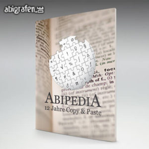 ABIpedia Abi Motto / Abizeitung Cover Entwurf von abigrafen.de®