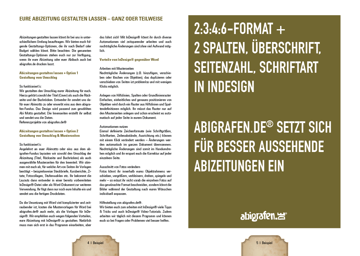 Abibuchseite Vorlage Designbeispiele Abigrafen De Gmbh