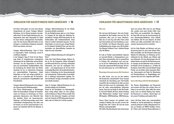 Abibuchseite Vorlage – Designbeispiele mit Gestaltungsraster