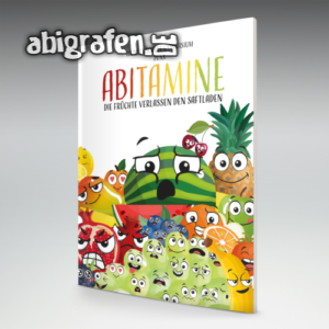 Abitamine Abi Motto / Abizeitung Cover Entwurf von abigrafen.de®