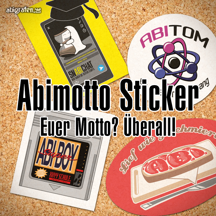 Abimotto Sticker: Euer Motto? Überall!