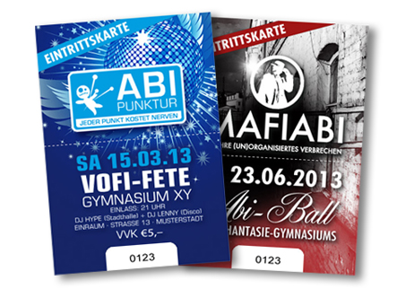 Eintrittskarten Abiball / Abiparty