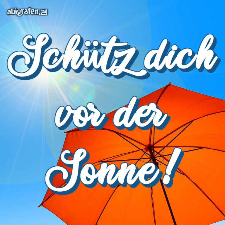 Schütz dich vor der Sonne im Sommer