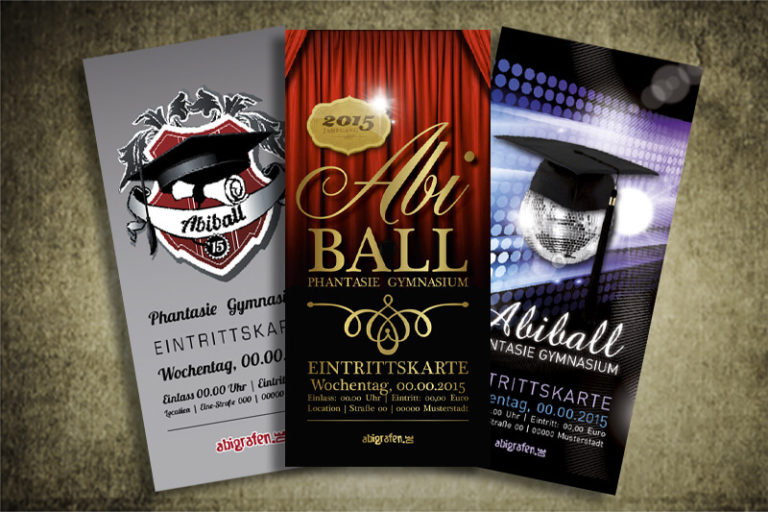 Abi Design – Eintrittskarten für Abiball/Abiparty