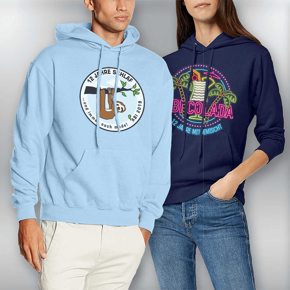 Günstige College Hoodie mit Kapuze für Boys / Unisex (Digitaldirektdruck)