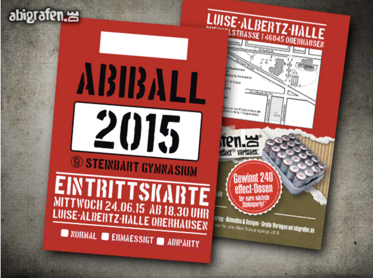Abiball Eintrittskarten bestellen inkl. Design