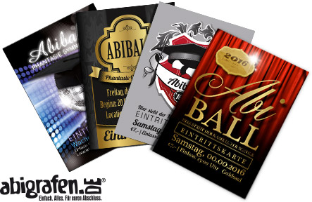 Abiball Eintrittskarten drucken mit Layout