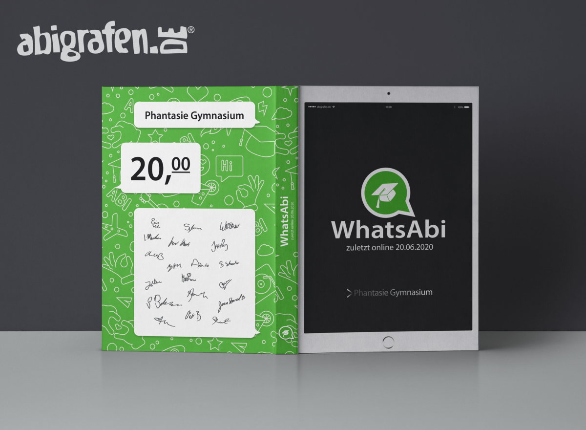 Abibuch/Abizeitung Umschlag (Motiv WhatsAbi)