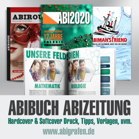 Abibücher und Abizeitungen günstig drucken lassen - optional mit Grafikservice