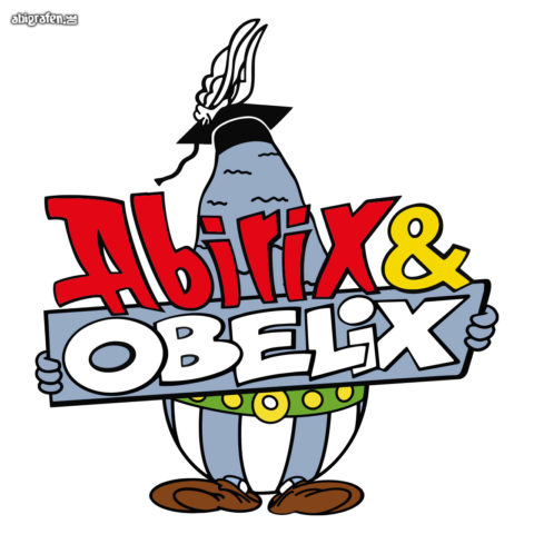 abimotto-logo-gestaltung-layout-design-kreativ-abigrafen-abirix-asterix-obelix Abimottos bei Abigrafen.de selbst gestaltet