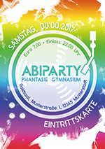 Abiparty Eintrittskarten Design