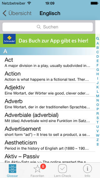 Kostenlose App für's Abitur lernen: Der mobile Vokabeltrainer von Pons hilft euch bei den Abiturvorbereitungen, Scrennshot Vokabeltrainer App Abitur 1
