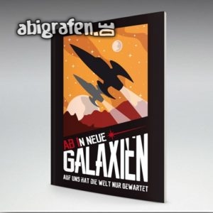 ABIn neue Galaxien Abi Motto / Abizeitung Cover Entwurf von abigrafen.de®