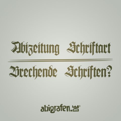 Abizeitung Schriftart