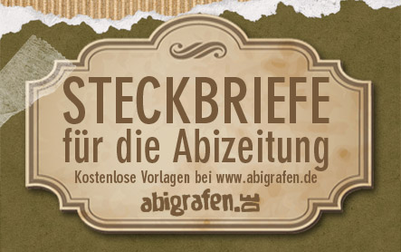 Steckbriefe Abizeitung - bei den abigrafen.de gibt es kostenlose Vorlagen zum Download