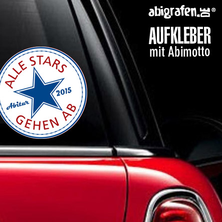 Aufkleber mit Abimotto Aufkleber mit Abimotto
