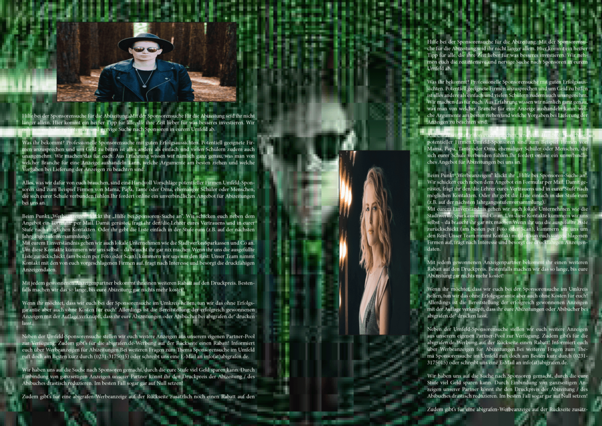 Design Beispiele Abizeitung und Abibuch – Schlechtes Design 3