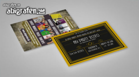 Eintrittskarten Flyer Design Abimotto Taunusschule Bad Camberg – Beispieldesign Idee