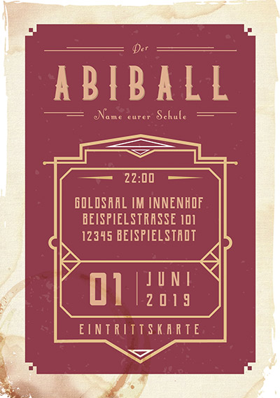 Abishop: Eintrittskarten Abiball drucken