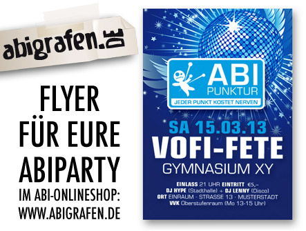 Flyer Abiparty oder Abiball. Bestellen im Onlineshop "abigrafen.de". Selbst gestalten oder fertiges Layout wählen. Flyer Abiparty oder Abiball. Bestellen im Onlineshop "abigrafen.de". Selbst gestalten oder fertiges Layout wählen.