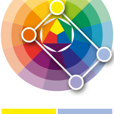 Harmonischer Vierklang im Rechteck für die Abizeitung