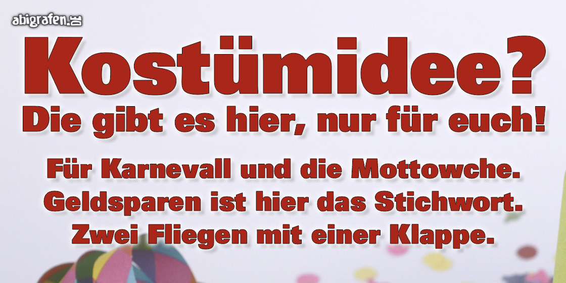 Hilfe – Keine Kostümidee