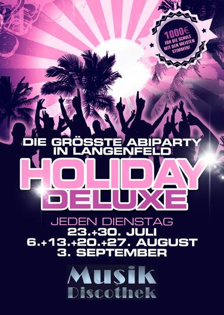 Abiparty Langenfeld: Holiday Deluxe (Party ab 16 Jahren)