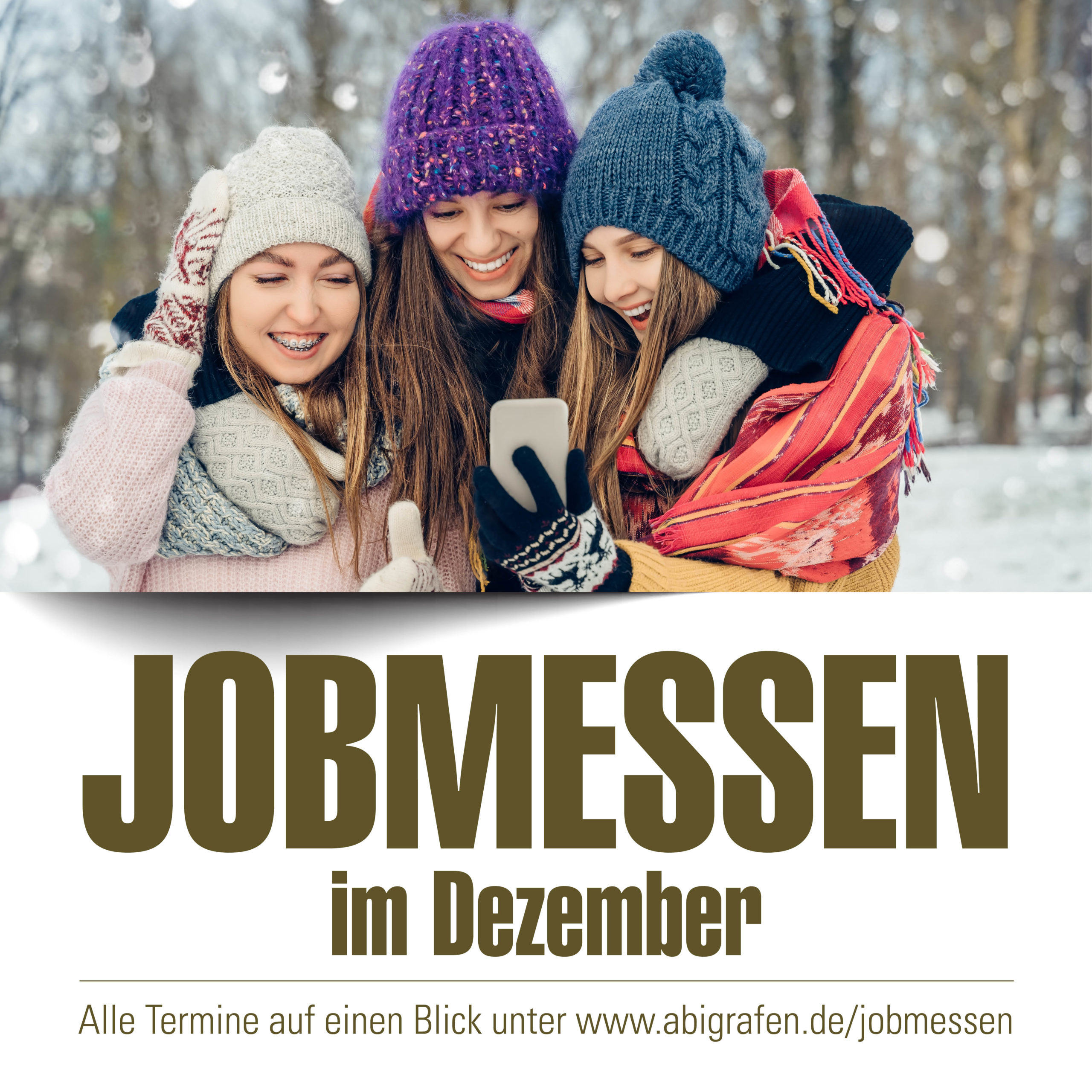 Raus aus den Winterklamotten und rein in die Jobmessen für den Dezember – abigrafen.de zeigt Euch wo ihr was wie findet könnt