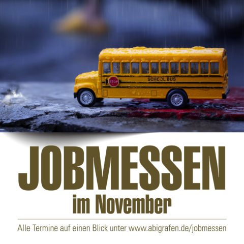 Ihr seid auf der Suche nach neuen Jobs, Ausbildungen und Studiengängen und vieles mehr – mit den Jobmessen im November helfen wir euch bei der Suche