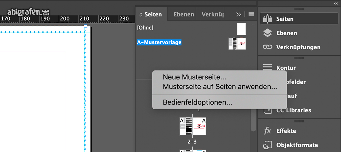 neue Musterseiten in InDesign hinzufügen