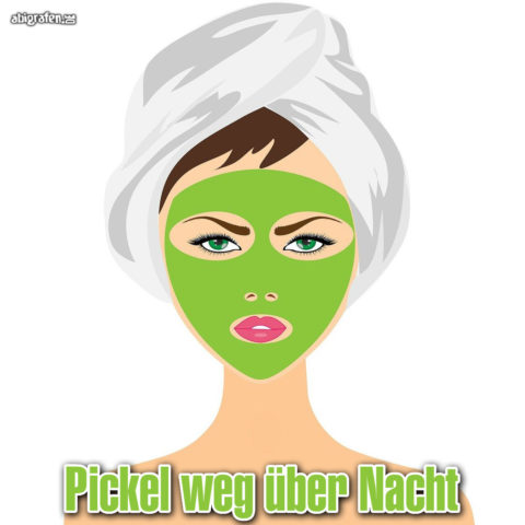 Pickel weg über Nacht