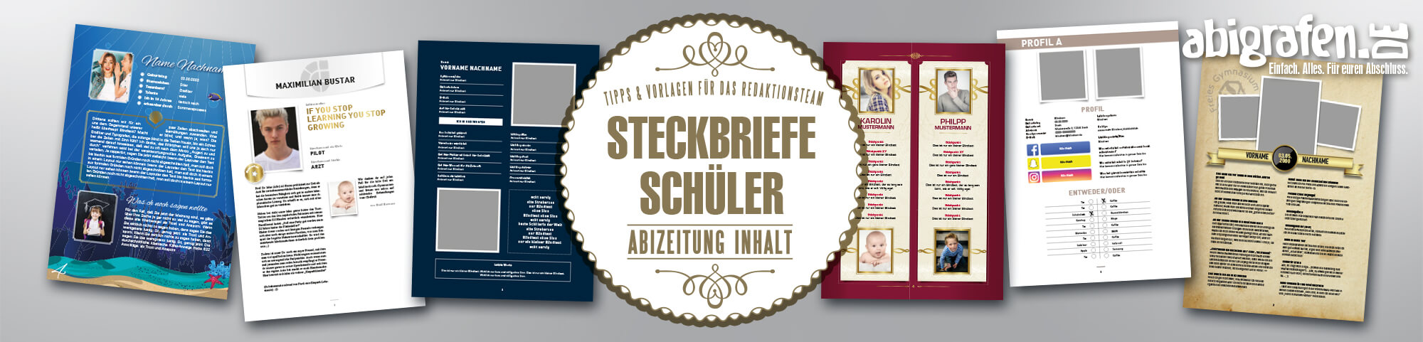 Ideen & Beispiele für Steckbriefe in Abizeitungen/Abibuch