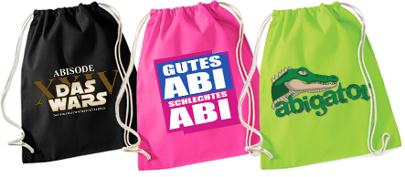 Abishop Turnbeutel / Abibag mit Abimotto Abishop Turnbeutel / Abibag mit Abimotto