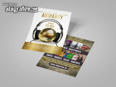 Eintrittskarten Flyer Design Abimotto Berufskollge Bonn Duisdorf – Beispieldesign Idee