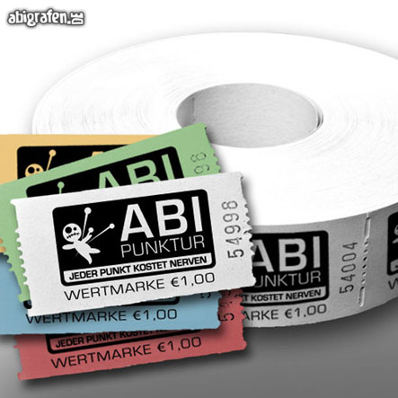 Produkte für den Abiball: individuell bedruckte Wertmarken